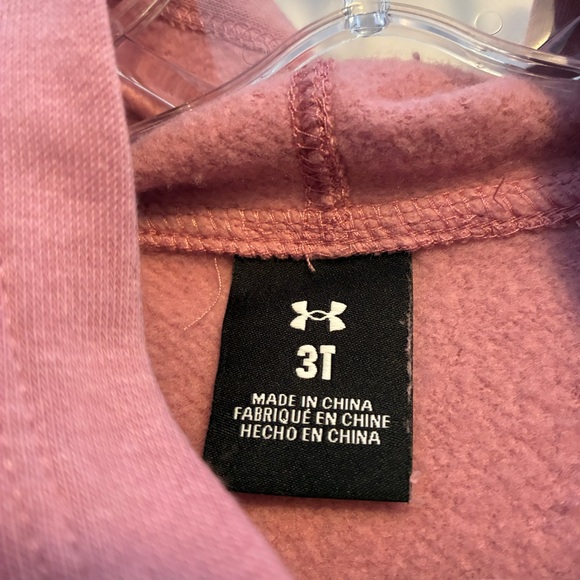 Under Armour Toddler Girl's UA Rival Flare Leg Sweatsuit Pink Size 3T - Picture 8 of 8